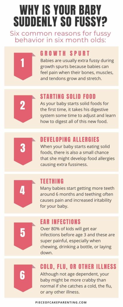 Six common reasons for fussy behavior in six month olds
